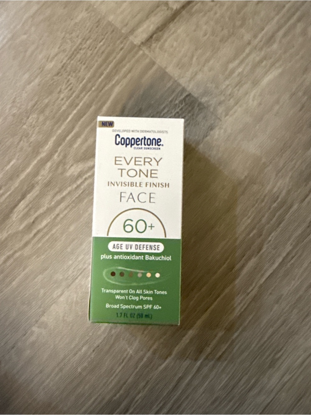 NEW Coppertone Every Tone Invisible Finish Face SPF 60+